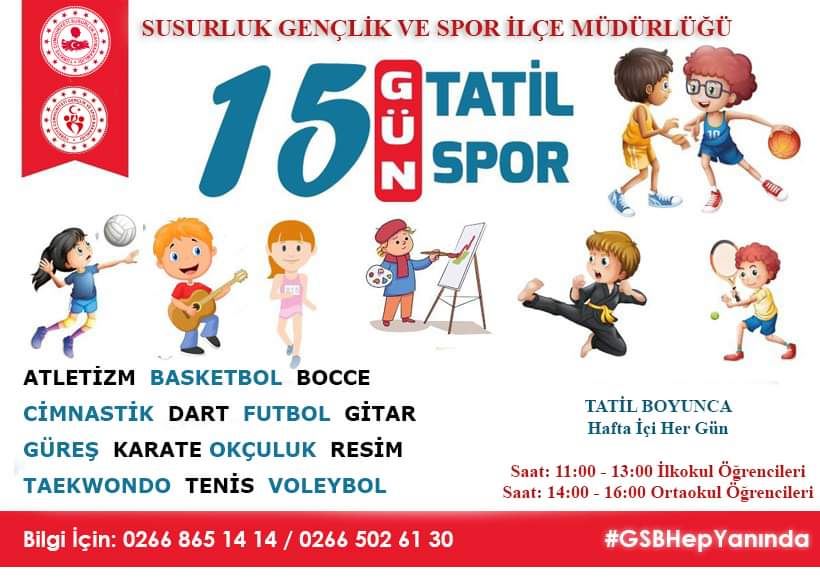 15 GÜN TATİL 15 GÜN SPOR