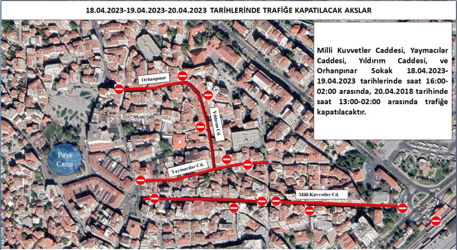 Çarşı merkezde yollar trafiğe kapanıyor 