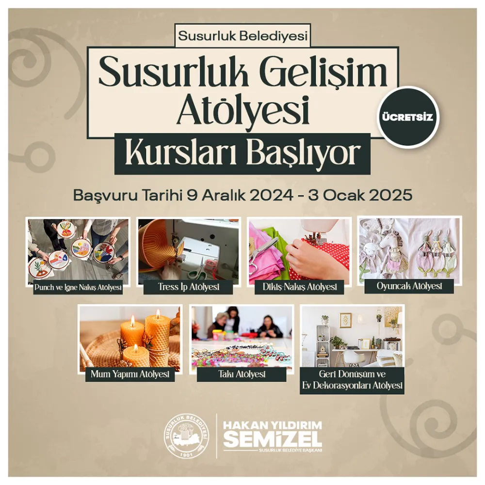 GELİŞİM ATÖLYESİ KURS BAŞVURULARI BAŞLADI